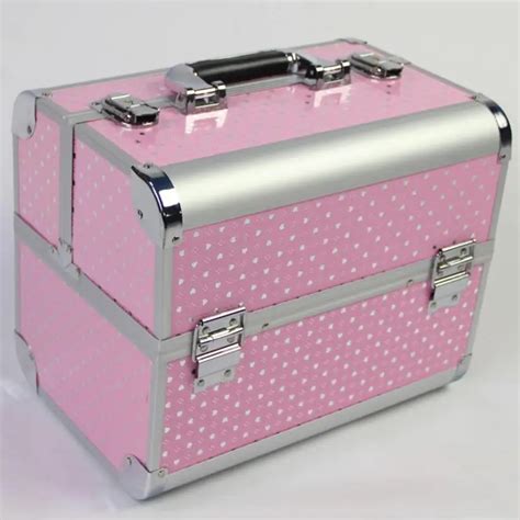 large metal makeup box|large capacity cosmetic storage box.